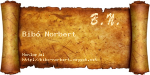 Bibó Norbert névjegykártya