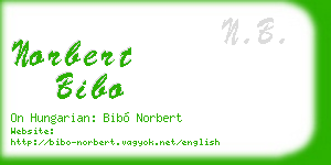 norbert bibo business card