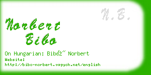 norbert bibo business card
